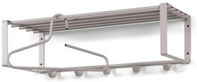 Szarobeżowy metalowy wieszak ścienny z półką Rex – Spinder Design