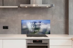 Szklany Panel Klasyczny Biały Napis