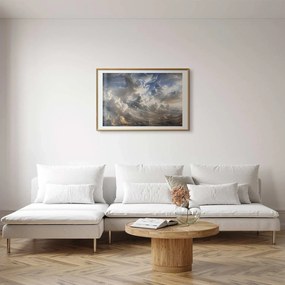 Plakat Refleksy na chmurach 30x21 cm z ramą złotą z marginesem ARTGEIST B