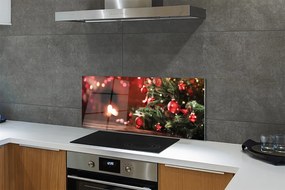 Panel szklany do Kuchni Choinka Pełna Prezentów