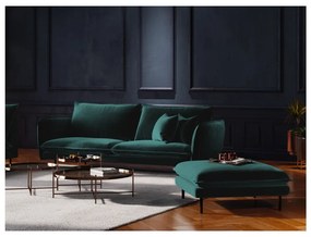 Ciemnozielona aksamitna sofa Cosmopolitan Design Vienna, 200 cm