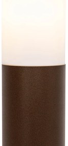 Zewnetrzna Latarnia zewnętrzna rdzawo-brązowa z opalem 80 cm IP44 - RoxPrzemysłowy Oswietlenie zewnetrzne