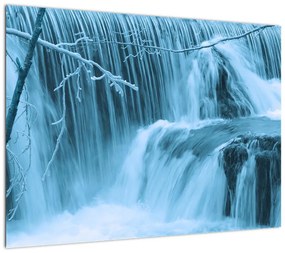 Obraz - lodowe wodospady (70x50 cm)