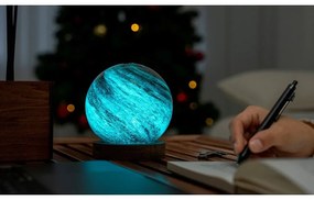 Lampa stołowa LED w ciemnym naturalnym kolorze ze szklanym kloszem (wysokość 13 cm) Stellar Ocean – Gingko