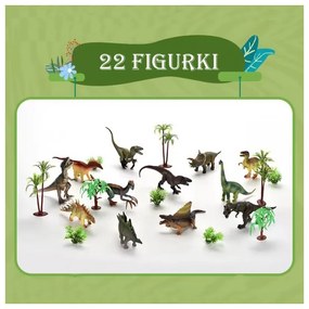 Woopie zestaw park dinozaurów figurki + mata i akcesoria 23 el.