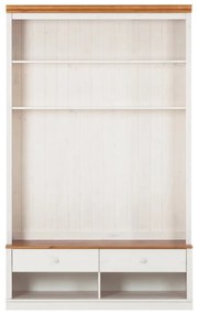 Biały zestaw pod TV z litego drewna sosnowego 140x223 cm Anita – Støraa