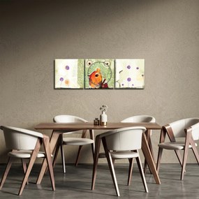 Obraz- Dusza ptaka (z zegarem) (90x30 cm)