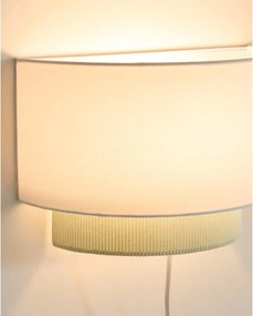 Białao-urkusowa lampa dziecięca z tekstylnym kloszem Bianella – Kave Home