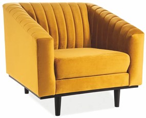 FOTEL ASPREY 1 VELVET CURRY BLUVEL 68 / WENGE SIGNAL