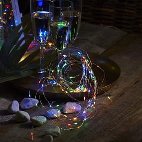 Łańcuch dekoracyjny na druciku multikolor LED