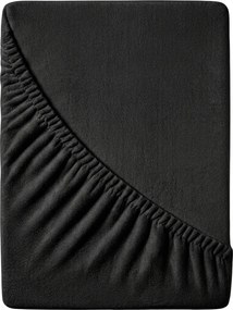 PrzytulneMieszkanie.pl Prześcieradło frotte EXCLUSIVE czarne 200x220 cm