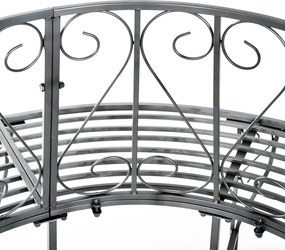 Outsunny Ławka okrągła ławka ogrodowa 360 ° ławka metalowa ∅160cm