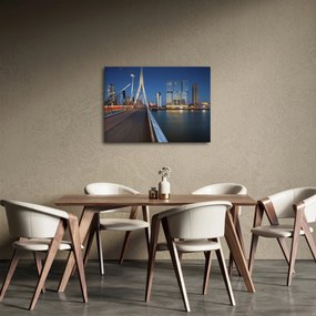 Obraz - Zmierzch w Rotterdamie, Holandia (70x50 cm)