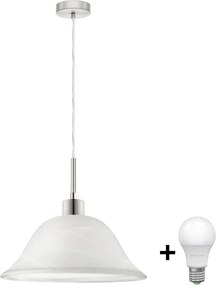 LED żyrandol na lince 1xE27/60W/230V biały/przezroczysty