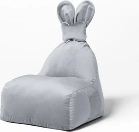 Szare siedzisko w kształcie króliczka FUNNY BUNNY