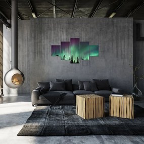 Obraz zorzy polarnej (125x70 cm)