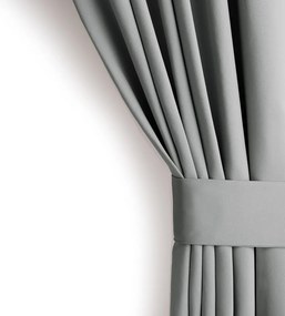Szara zaciemniająca zasłona termiczna 140x270 cm Pleat – Restilo
