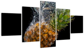 Obraz ananasa w wodzie (125x70 cm)