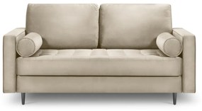 Beżowa aksamitna sofa Milo Casa Santo, 174 cm