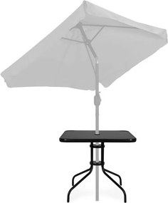 Stolik ogrodowy, balkonowy 80 cm Torello 073A, czarny, kwadratowy