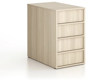 Kontener biurowy FRAME, 428 x 763 x 721 mm, dąb naturalny