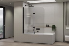 Parawan nawannowy NT209Bezpieczne szkło ESG 6 mm z powłoką Nano - 120 x 140 cm - Dwuczęściowy składany - Kolor profilu do wyboru
