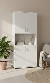 Biały regał biurowy z drzwiczkami Z8-A92