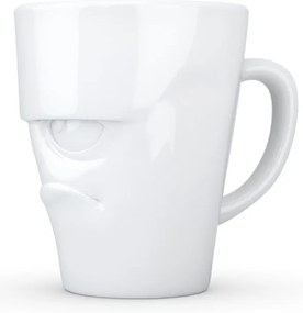 Biały wkurzony porcelanowy kubek z uchem 58products