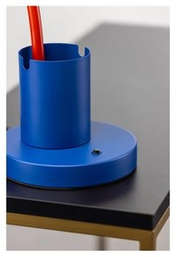 Niebieska lampa stołowa z metalowym kloszem (wysokość 50 cm) Mouse – GTV