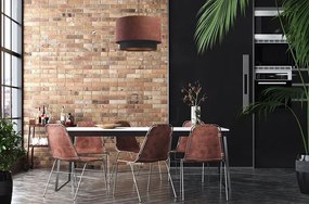 Bordowa lampa wisząca nad stół z abażurem - S429 D9-S76