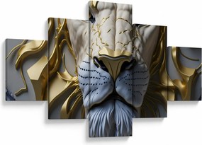 Obraz - Głowa Lwa (125x70 cm)