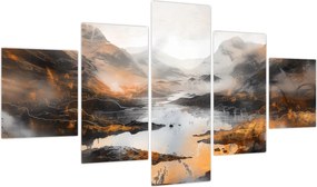 Obraz - Malowanie górskich krajobrazów (125x70 cm)