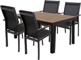 Doppler EXPERT WOOD Plus, prostokątny stół, 4+1