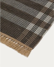 Czarny dywan dwustronny tkany ręcznie 60x90 cm Barani – Kave Home