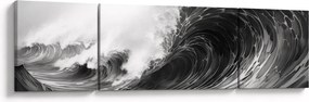 Obraz - Malowanie fal (170x50 cm)
