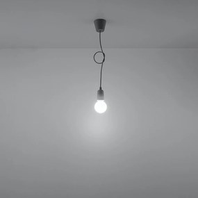 Szara lampa wisząca ø 5 cm Rene – Nice Lamps