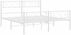 Białe industrialne metalowe łóżko 120x200 cm - Raffa