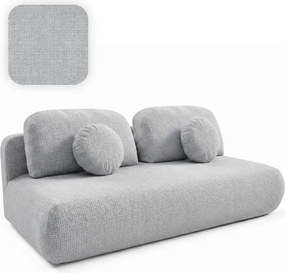 Sofa BASE Rozkładana Dwuosobowa Szara Szenil Japandi