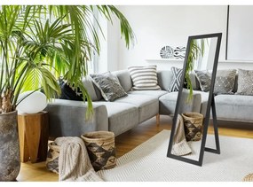 Lustro stojące w czarnej ramie Styler Sicilia, 46x146 cm