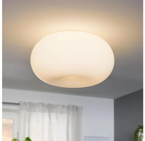 EGLO 86812 - Lampa Plafon Kinkiet OPTICA 2xE27/60W biały/opalowe szkło