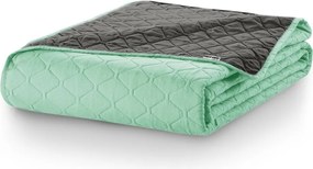 DecoKing Narzuta na łóżko Axel miętowy/stalowy, 170 x 210 cm, 170 x 210 cm