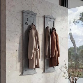 Wieszak ścienny H33 (zestaw 2 szt.),  szary shabby