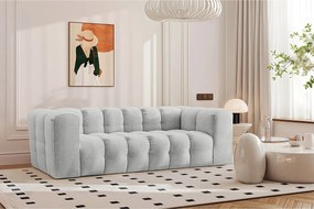 Sofa trzyosobowa BALOO, tkanina szenilowa, Jasnoszary