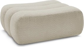 Beżowy podnóżek z materiału bouclé Azra – Bobochic Paris