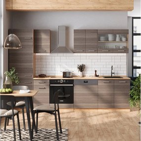 Aneks kuchenny szlachetny szary/złoty dąb 300x46x81.6 r-line