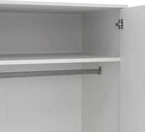 2-drzwiowa szafa ubraniowa z szufladami Bodo biały mat