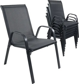 6 szt. krzesło ogrodowe spięte krzesło Sonlas