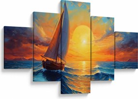 Obraz - Żaglówki (125x70 cm)