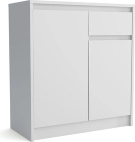 Komoda ASTORRE - Biały / 75 cm / 1 szuflada