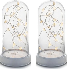 Lampki dekoracyjne 20 LED, ciepła biel, 2 szt.